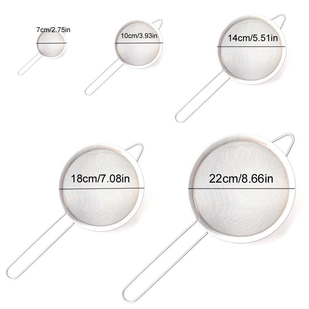 Baking tools handheld flour sieve filter sieve ultra-fine stainless ...