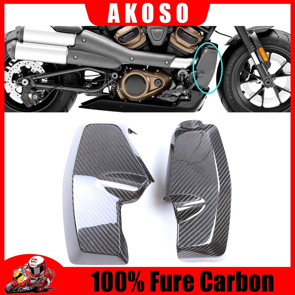 Full Carbon Fiber Front Radiator Cover Side Spoiler Panels Fairing Kits ...
