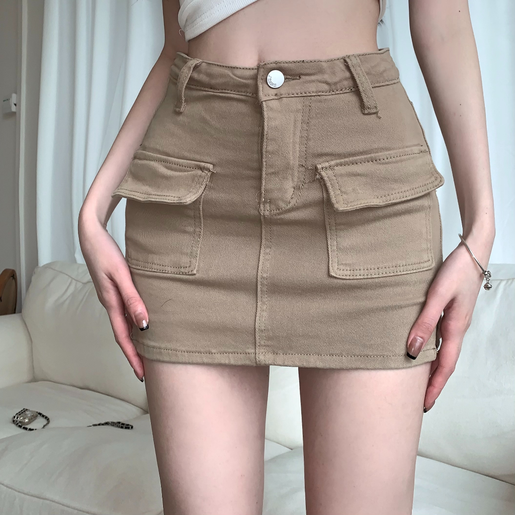 Korean Cotton Skorts with Pocket Design