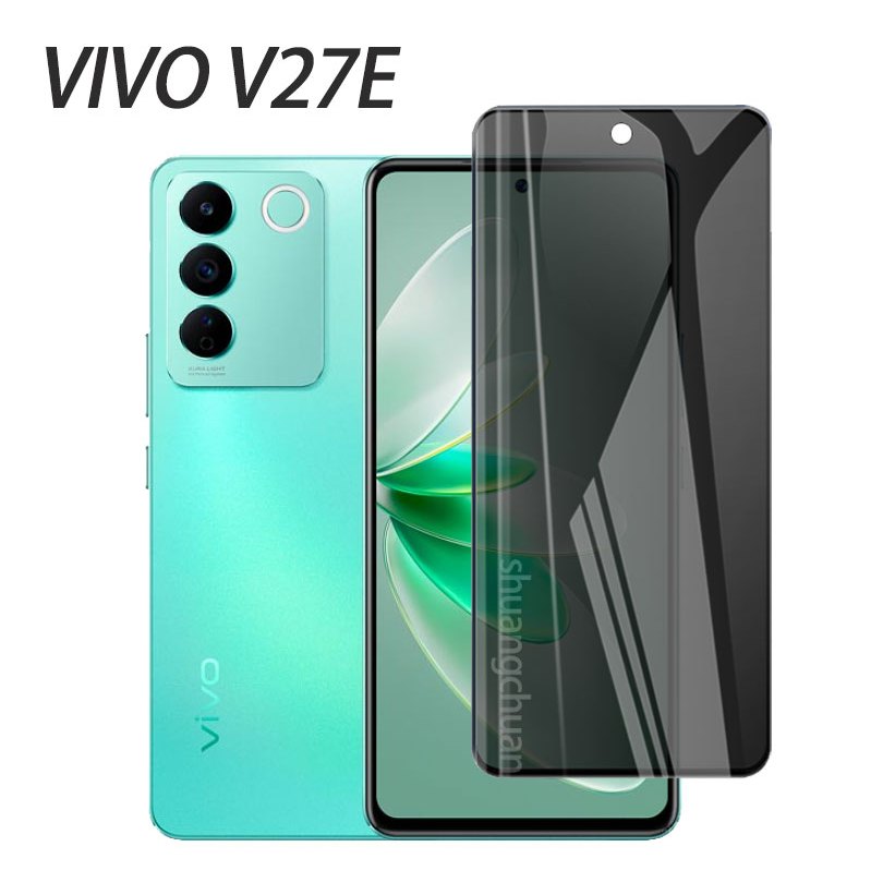 Full screen covered Privacy Screen Protector for VIVO V27E tempered ...