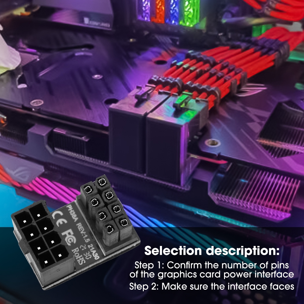 ATX GPU VGA 8Pin Female to Male Video Card Power Adapter Desktop ...