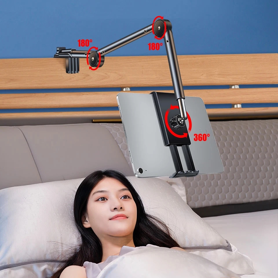 360 Adjustable Bed Tablet Stand Holder for Mobile Phones Tablet Lazy Long Arm Bed Desk Tablet