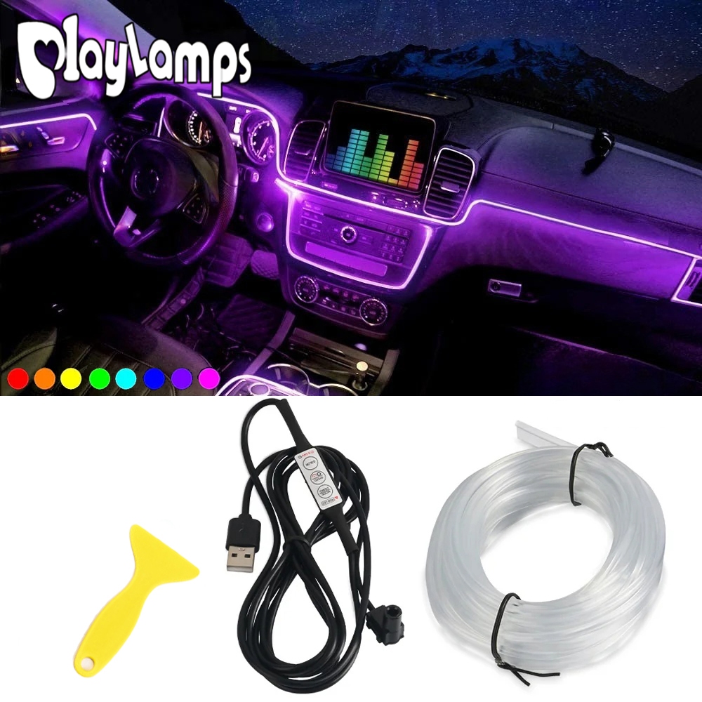 1/2/3/4/5M RGB Led Strip Car Interior Neon Decorations Atmosphere