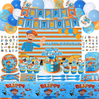 26PC BLIPPI Party Set of Cups Plates Banner Party Supplies Decoration Theme  Birthday - C219COS72D0