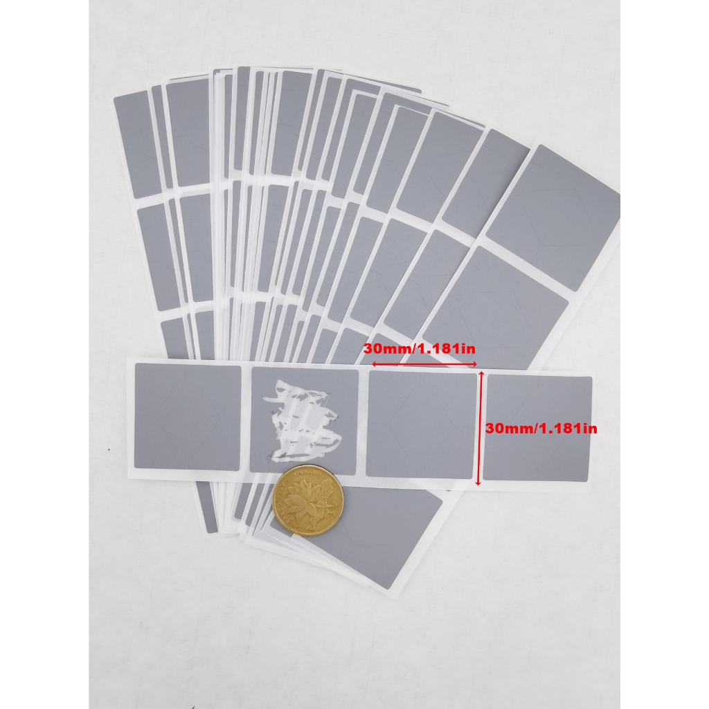 100pcs 30x30mm Square Scratch Off Label Grey Scratching Sticker for DIY