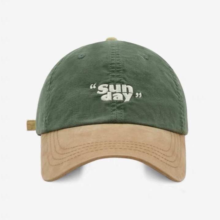 “SUN DAY” letter embroidered color match baseball cap Shopee Philippines