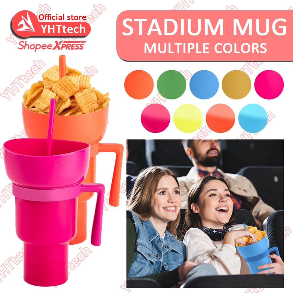 【COD】Cup with Snack Bowl on Top 2 in 1 Top Snack Bowl on Drink Cup