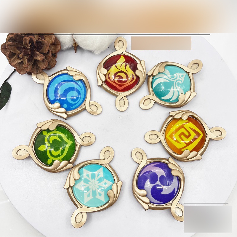 Genshin impact Fontaine Vision brooch luminous brooch | Shopee Philippines