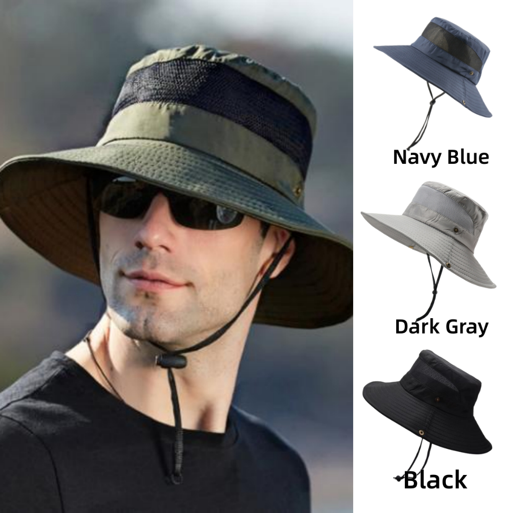 Fisherman Hat 3.3Inch Wider Brim Foldable Hat for Sun Protection ...