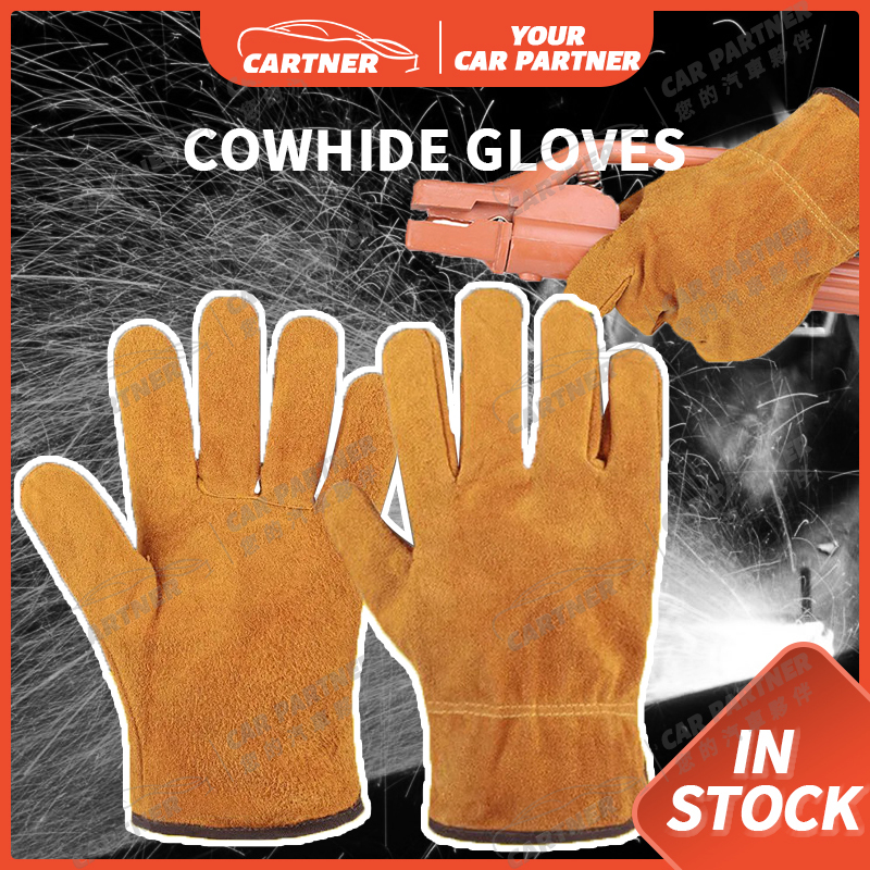 Cartner Leather Welding Gloves Welding Cowhide Gloves Working