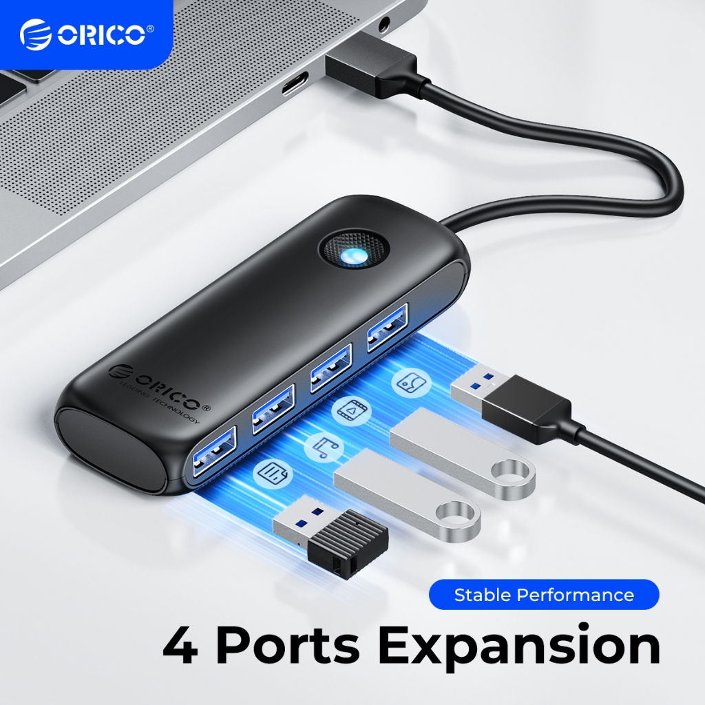 ORICO USB 3.0 HUB Portable 4 Port USB HUB for Macbook Computer Laptop ...