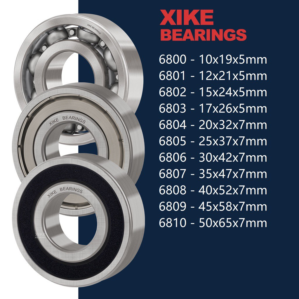 XiKe 6800 6801 6802 6803 6804 6805 6806 6807 6808 6809 6810 2RS/ZZ/Open ...