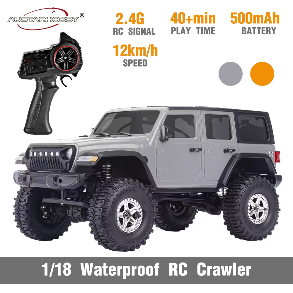Auto RC Crawler Austarhobby AX-8560 1/18 4WD Impermeabile - 2.4GHz, Elettrico, Pronto All'uso - 3