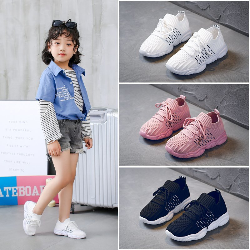 Korean Shoes For Kids Girls Thick Sole Casual Shoes Boys Running Shoes ...