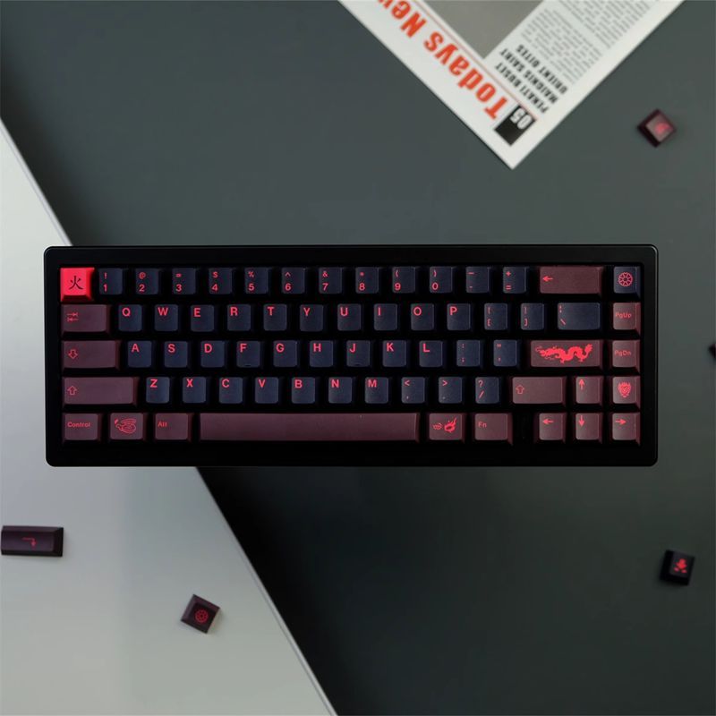 【Keycap Only】GMK Red Dragon Keycap 129 Keys Cherry Profile PBT ...