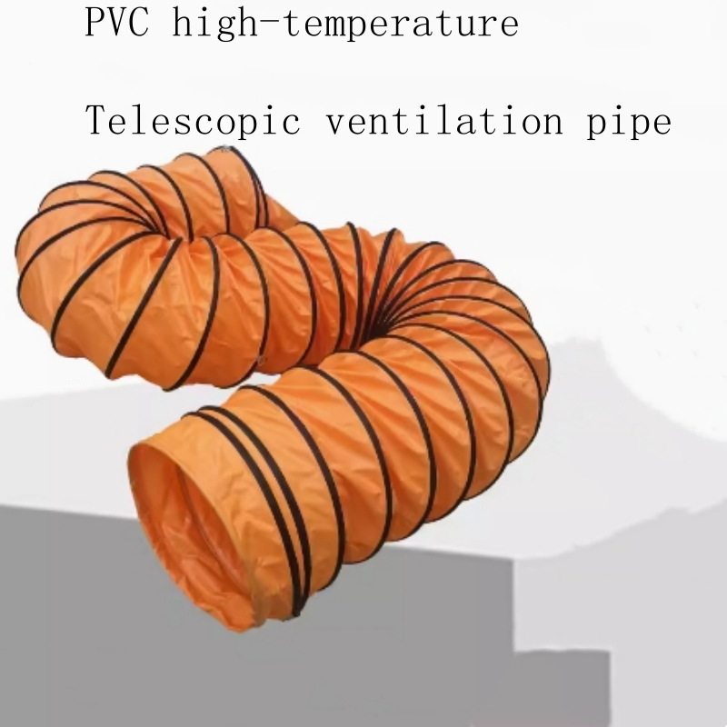 High temperature telescopic exhaust duct, exhaust duct, exhaust fan