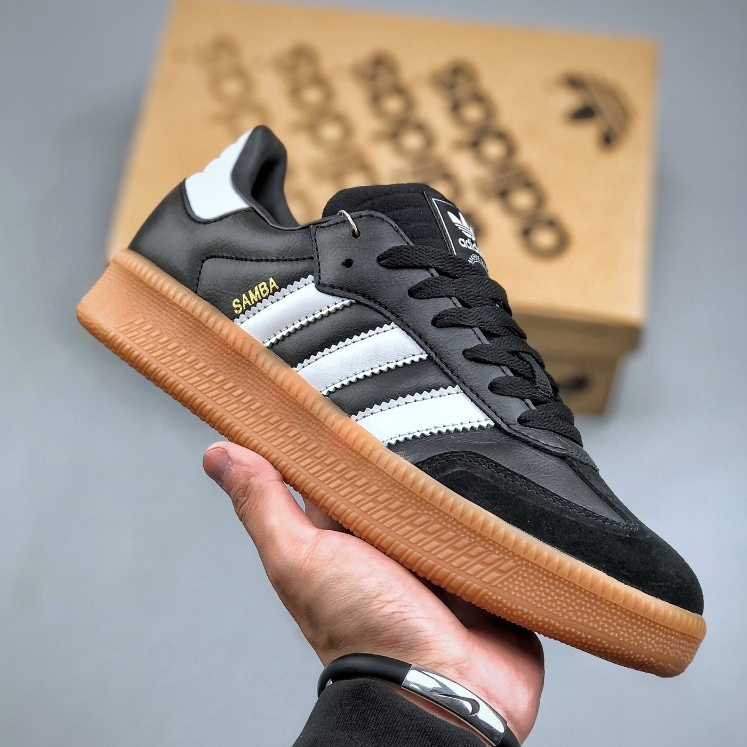 Adidas Samba XLG Black and White Bread Shoes Thick Sole Low Top Vintage ...