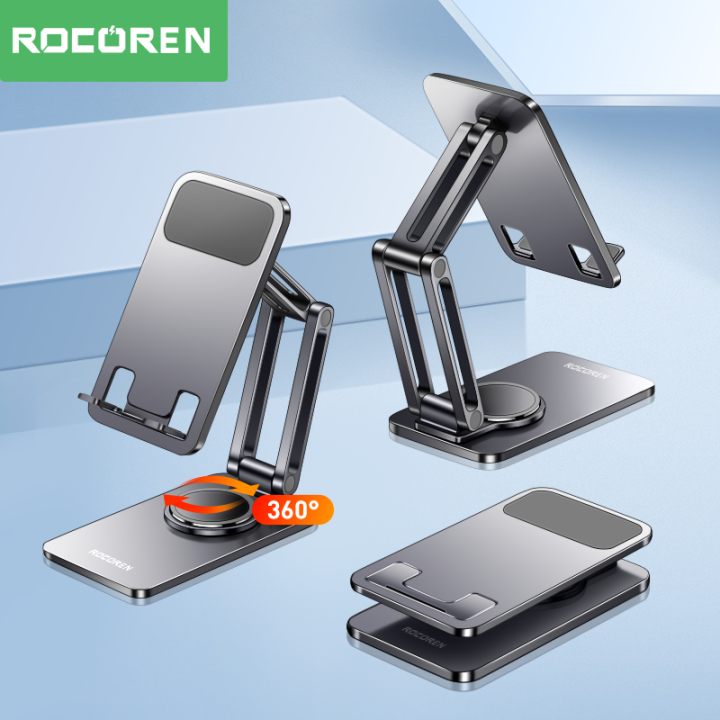 Rocoren Phone Holder 360° Rotatable Desk Mobile Phone Stand