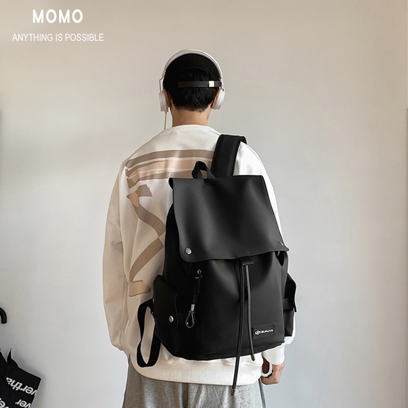 Korean Backpack men Large capacity leisure travel bag Unisex 15.6 inch ...