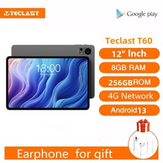 Teclast T60 12 inch 2K Tablet Android 13 8GB+8GB RAM 256GB ROM T616  octa-core 8000mAh 18W PD Fast Charging 4G VoLTE GPS Tablets