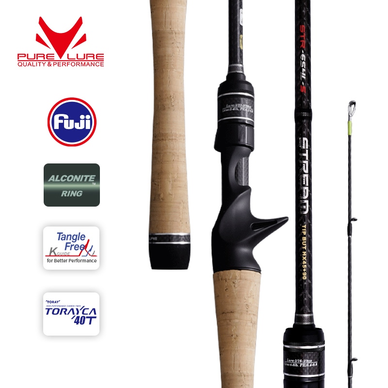PURELURE STREAM Soft Bait Travel Rod Ultralight 1.98m 2.01m Partner ...