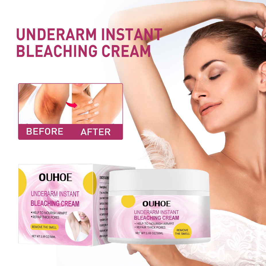 OUHOE Underarm Instant Bleaching Cream Armpit Whitening Cream Body Dark