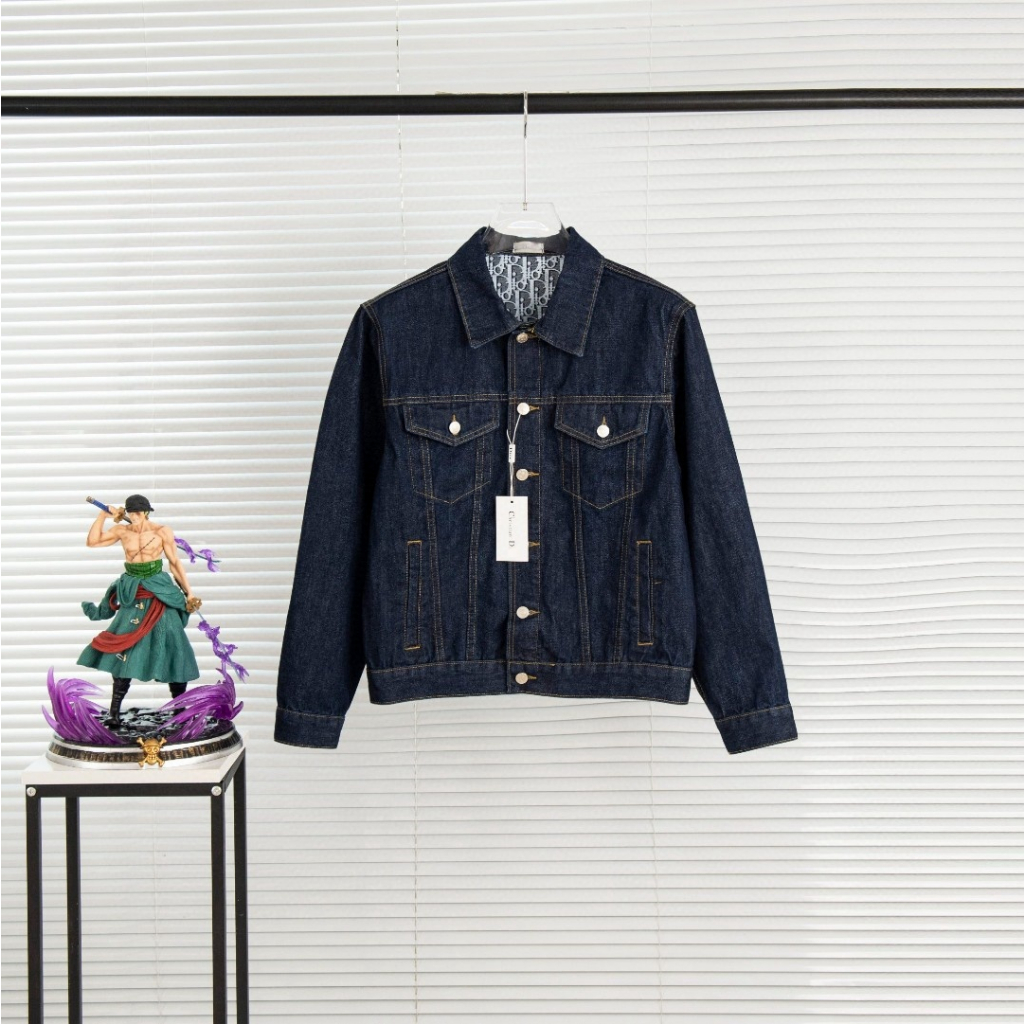 Dr * Dio Denim Old Flower Full Print Denim Jacket Unisex Shopee Philippines