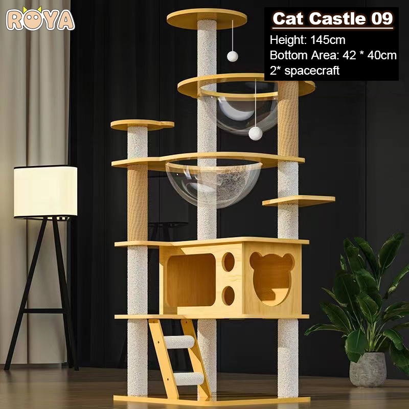 Roya cat condo Cat Tree Cat Climbing Space Module Cat House