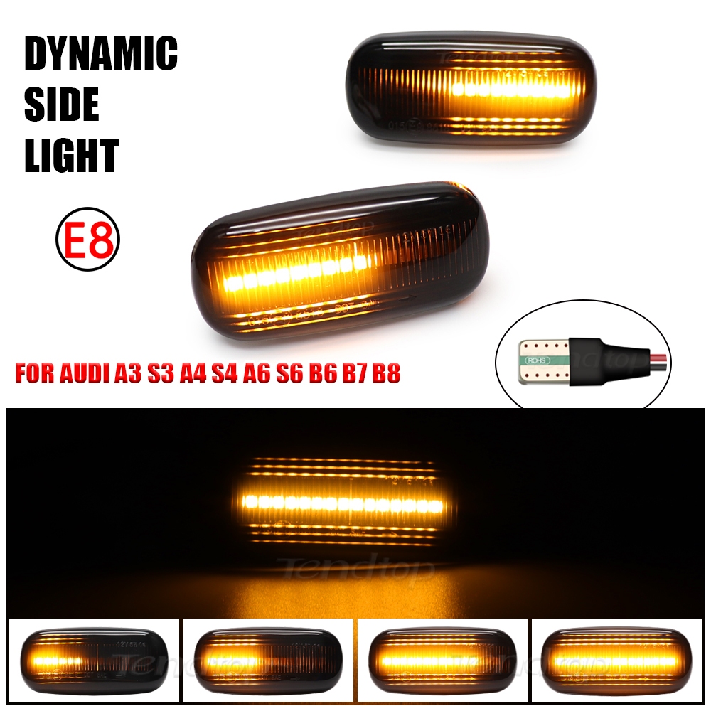 2 LED Sequence Container Flashback Signal Lights For Audi A3 A4 RS4 S4 ...