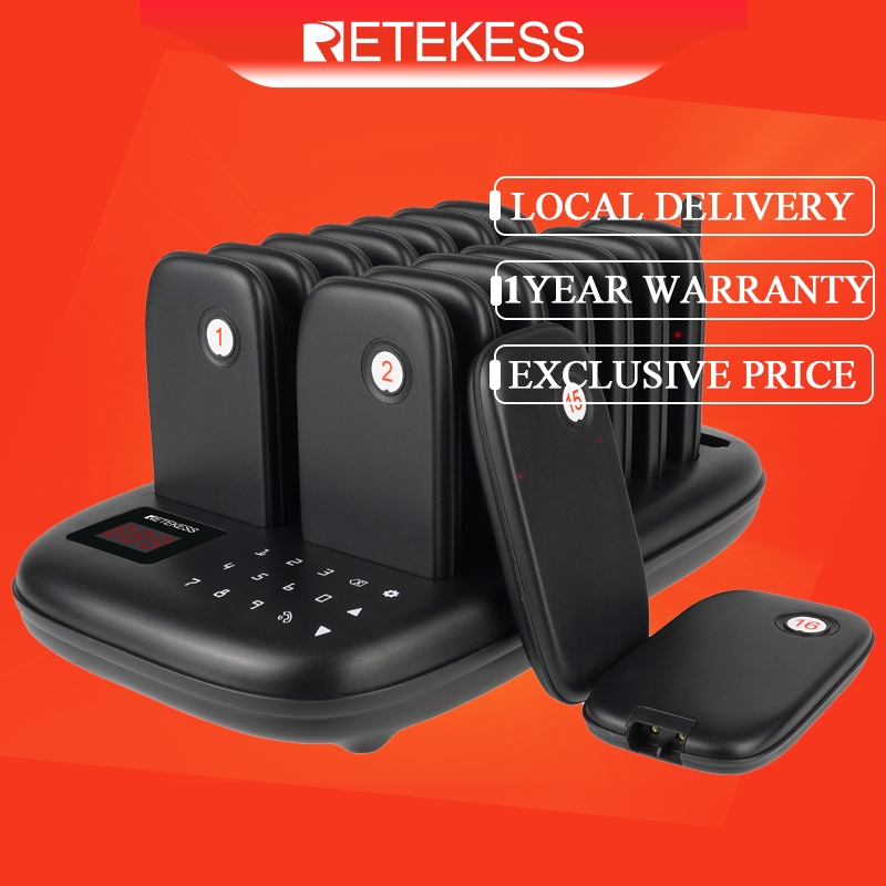 Retekess TD175 Restaurant Pager System Calling System Service Pagers