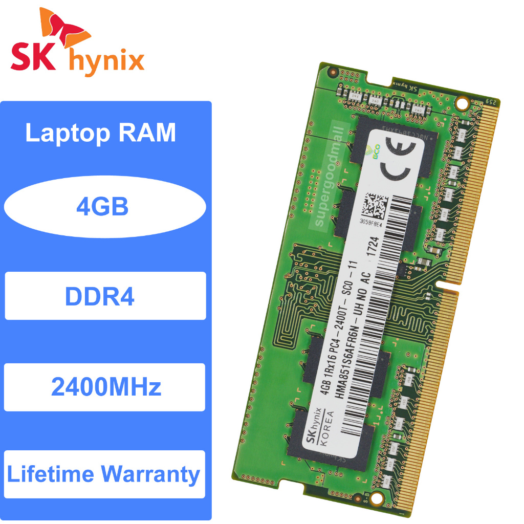 SK Hynix 4GB 1Rx16 PC4-2400T DDR4-2400Mhz 260Pin 1.2V SODIMM