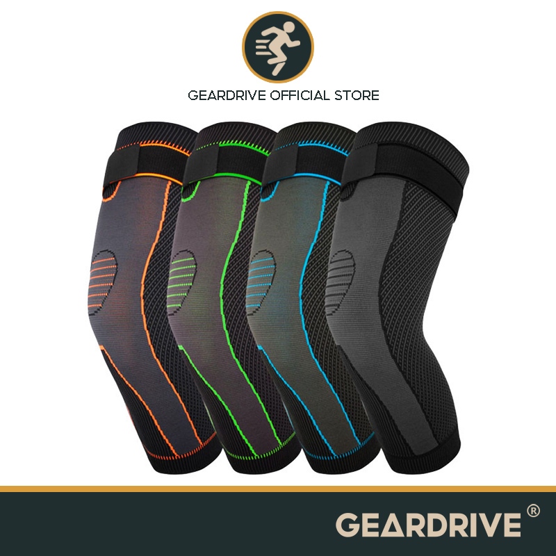 GEARDRIVE 1Piece Compression Full Leg Sleeves By Beister, Knee With