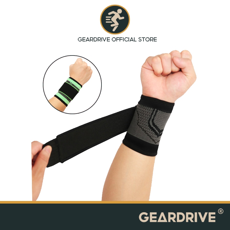 GEARDRIVE Compression Sports Wristband Fitness Weightlifting Bandage