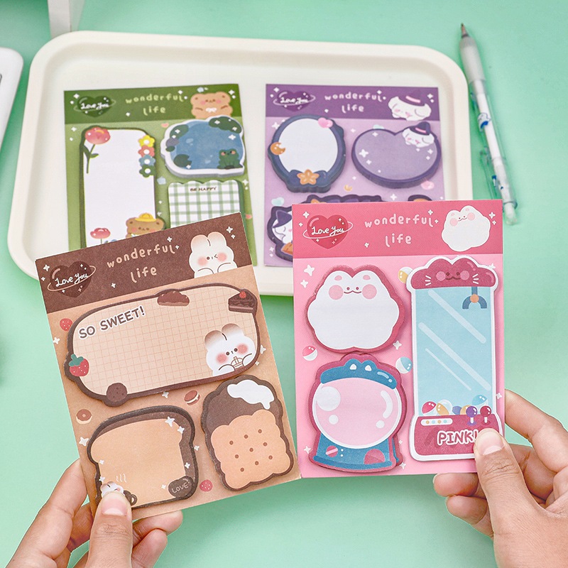 Cute Cartoon Combo Sticky Notes Index Post Notes Memo Pad Notepad ...