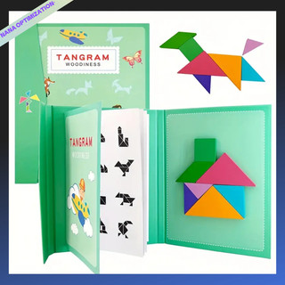 Magnetic 3D Puzzle Geometric Shapes Tangram Jigsaw Board Kids ...