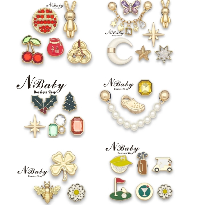 NBaby NEW Crocs Jibbitz Charms/Metal Set/High Quality Slippers/Jibbitz  Set/Crocs Jibbitz/Birthday Gift
