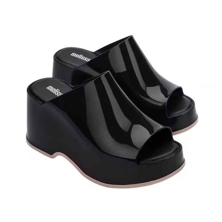 New Style 2024 Melissa wedge platform jelly shoes waterproof beach shoes Shopee Philippines