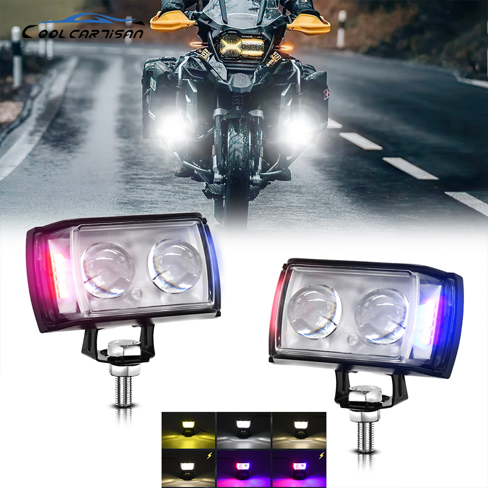 S20 Three side flash motorcycle spotlights Mini motorcycle spotlights 6