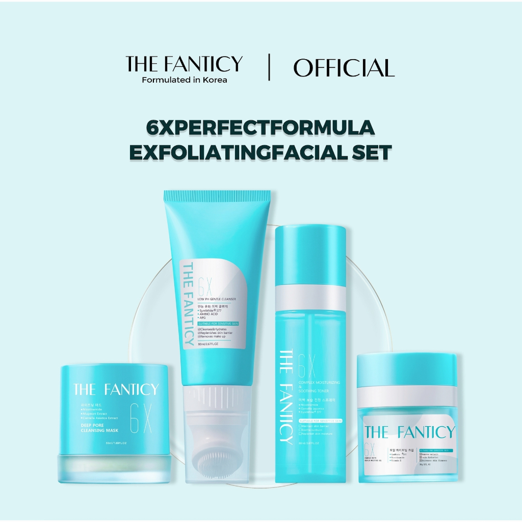 THE FANTICY 6X Perfect Formula Exfoliaying Facial Set Cleanser+Toner