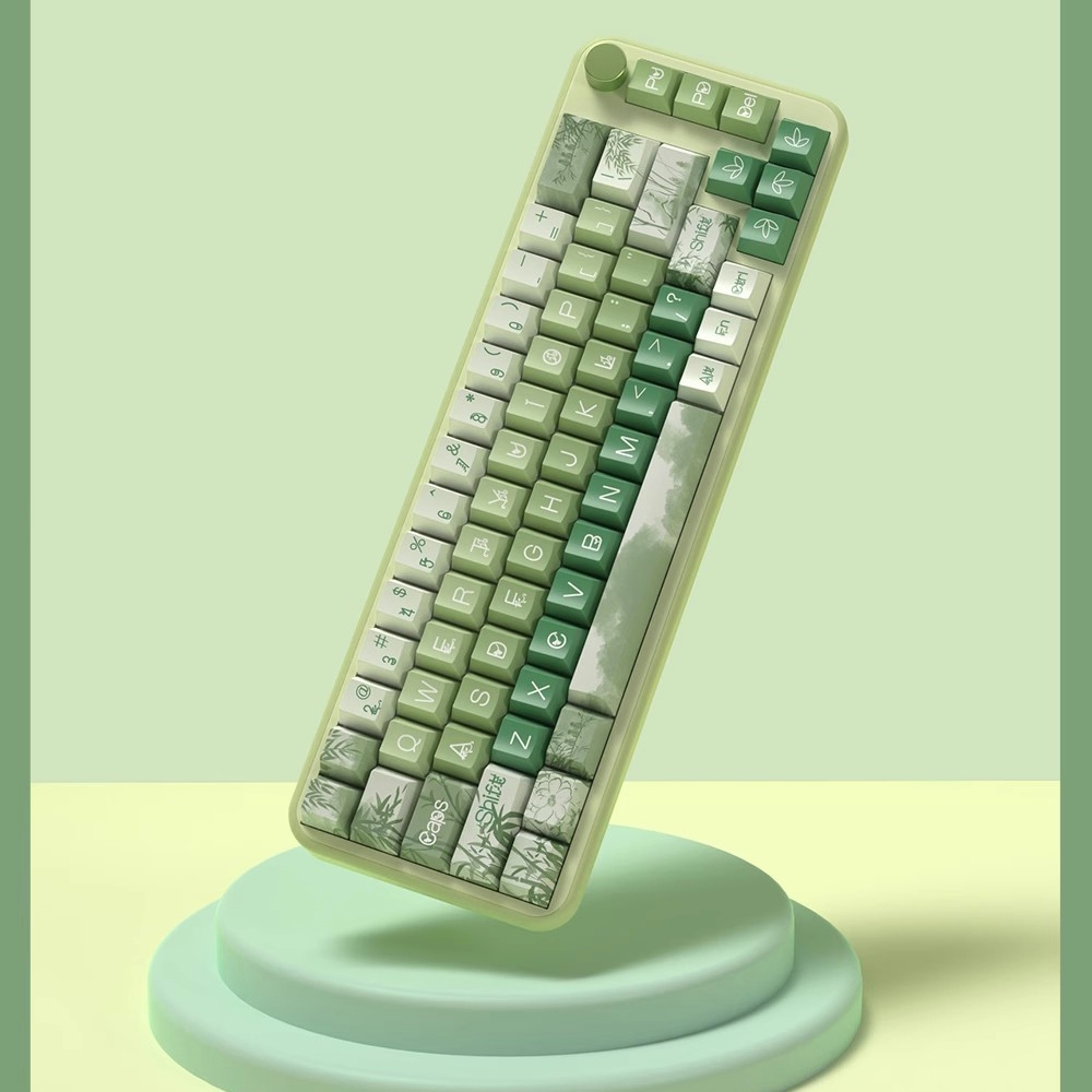 158 Keys Bamboo Forest Ink Keycaps Cherry Profile PBT Dye Sublimation
