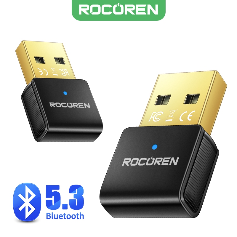 Rocoren USB Bluetooth 5.3 Adapter Receiver Transmitter EDR Dongle for ...
