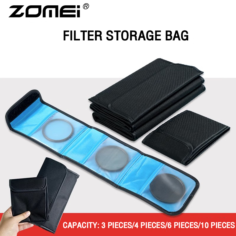 ZOMEI 3/4/6/10 Slots Foldable Filter Pouch Case 40.5mm-82mm ND CPL UV ...