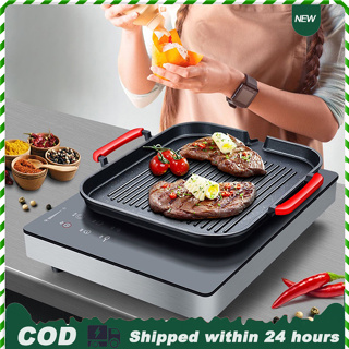 Moss & Stone Square Die casting Aluminum grill Pan, Detachable Handle,  griddle Nonstick Stove Top grill Pan,chef Quality Perfect for Meats St