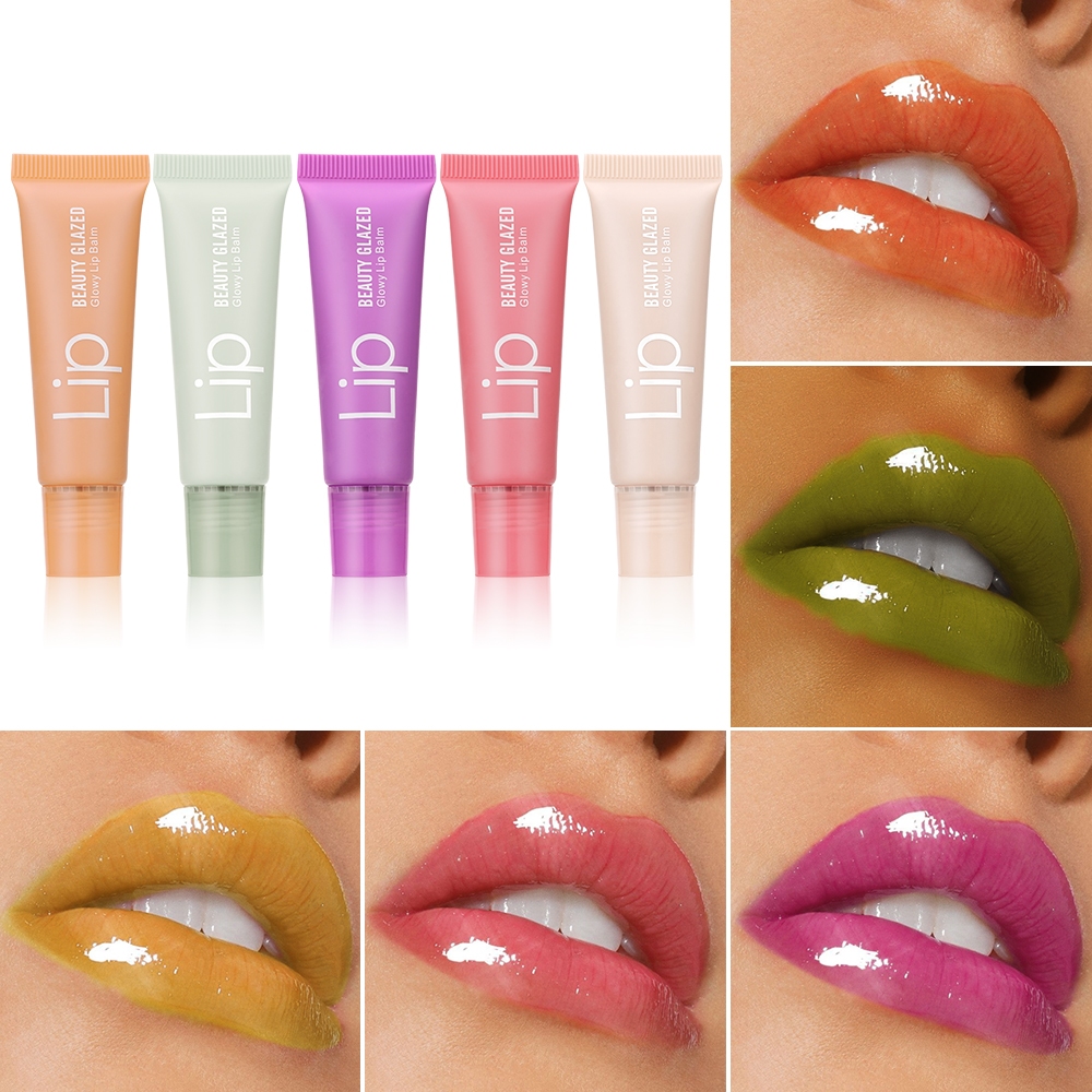 Beauty Glazed NoSticky Lip Gloss Lip Balm Hydrating Lip Gel, Fruit