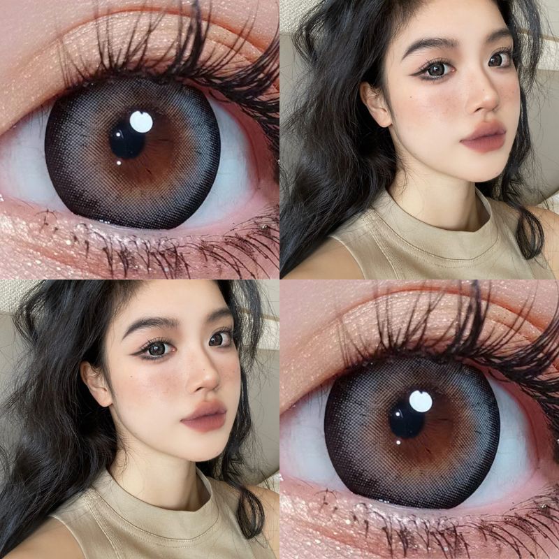 【NEW】UYAAI 2pcs\PAIR COLOR contact lens Cocoa Swirl Grey contact lens