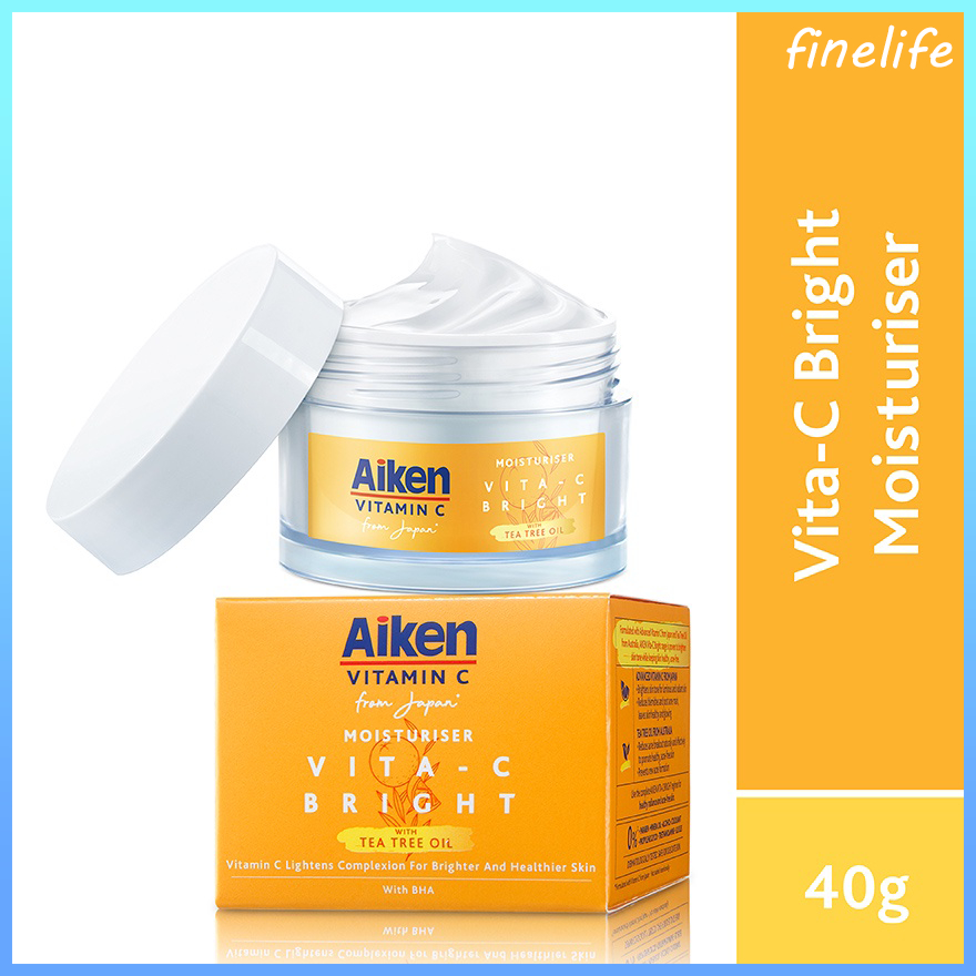 AIKEN VitaC Brightening Moisturiser 40g Gel Texture Vitamin C 72