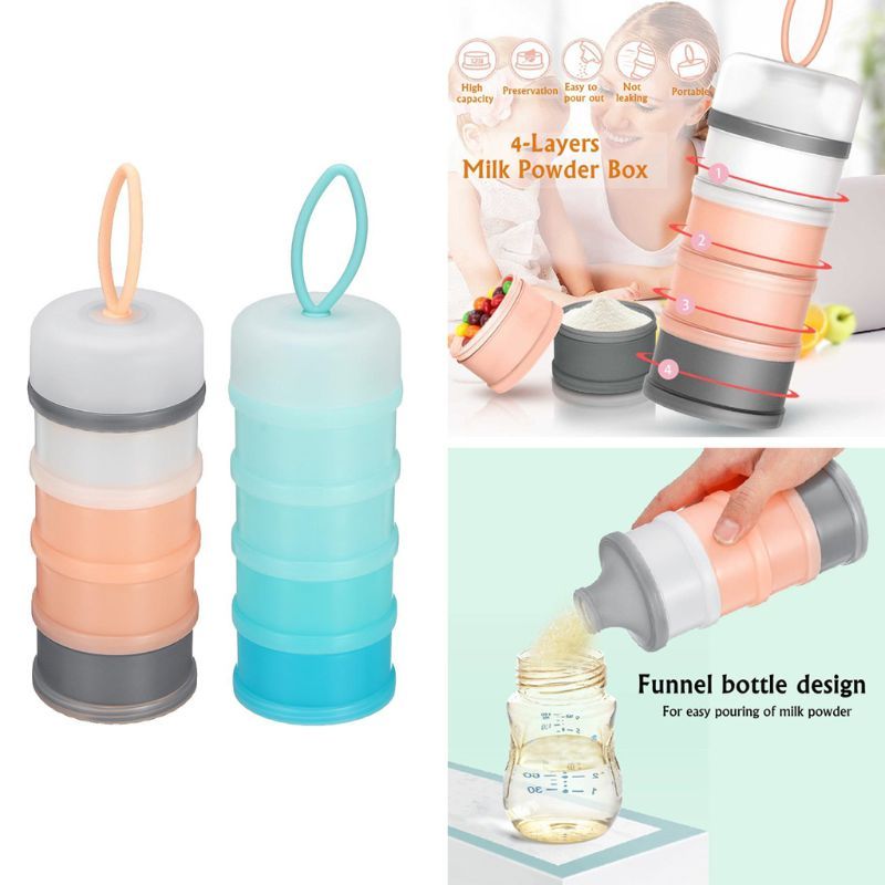 4 Layer Baby Food Storage Box Milk Powder Boxes Portable Toddle Milk ...