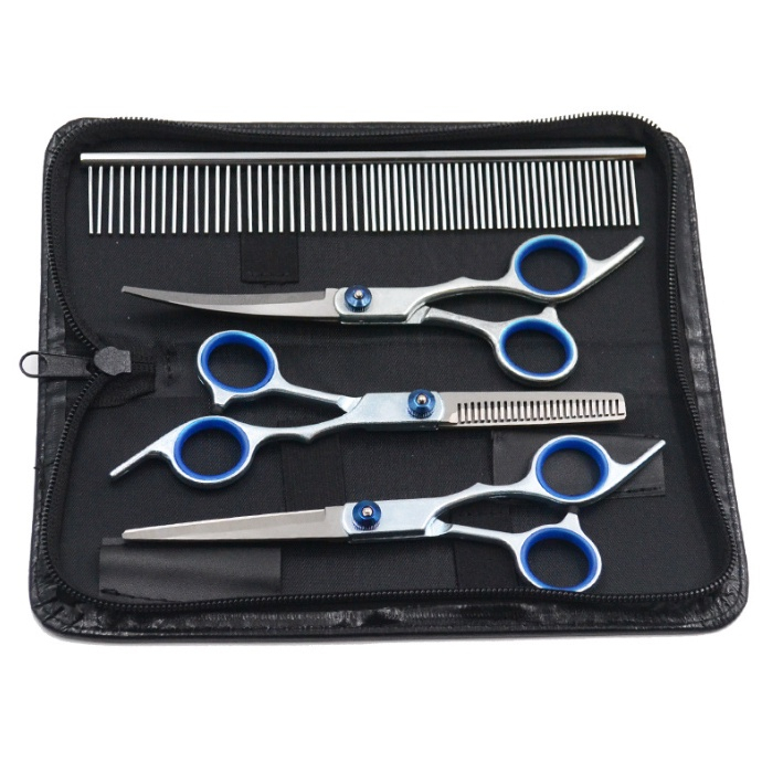 grooming scissors for dogs Pet Dog Seam Scissors Curved Up and Down