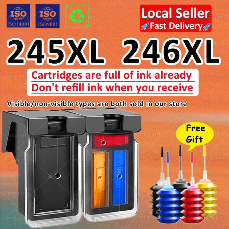 Compatible for Canon PG 245XL CL 246XL Ink Cartridge Refillable