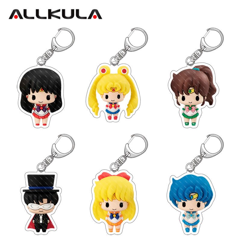 Sailor Moon Keychian 6 Styles Anime Collections Acrylic Key Chains ...